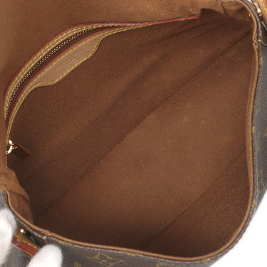 ルイヴィトン LOUIS VUITTON ミニ ルーピング M51147 モノグラム モノグラムキャンバス ハンドバッグ ゴールド金具 茶 ワンショルダーバッグ