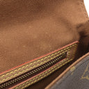 ルイヴィトン LOUIS VUITTON ミニ ルーピング M51147 モノグラム モノグラムキャンバス ハンドバッグ ゴールド金具 茶 ワンショルダーバッグ