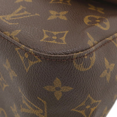 ルイヴィトン LOUIS VUITTON ミニ ルーピング M51147 モノグラム モノグラムキャンバス ハンドバッグ ゴールド金具 茶 ワンショルダーバッグ