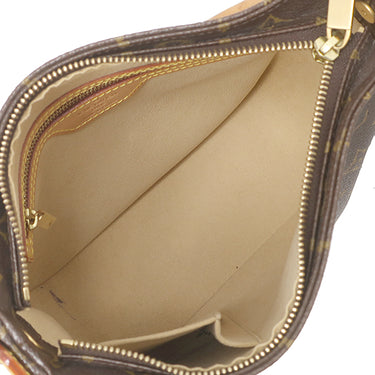 ルイヴィトン LOUIS VUITTON ルーピング MM M51146 モノグラム モノグラムキャンバス ハンドバッグ ゴールド金具 茶 ワンハンドル