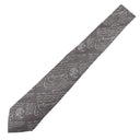 ベルルッティ BERLUTI クラシック スクリットパターン タイ 7.5cm 218301 ミステリアスグレー シルク マルベリーシルク ネクタイ カリグラフィ 総柄 刺繡
