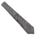 ベルルッティ BERLUTI クラシック スクリットパターン タイ 7.5cm 218301 ミステリアスグレー シルク マルベリーシルク ネクタイ カリグラフィ 総柄 刺繡