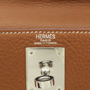 エルメス HERMES ケリー28 内縫い ゴールド トリヨンクレマンス 2WAYバッグ シルバー金具 茶 ショルダー