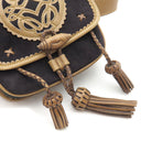 ロエベ LOEWE ベルトバッグ ブラック×ブラウン スウェード ウエストバッグ ゴールド金具 ボディバッグ ポーチ 黒