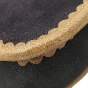 ロエベ LOEWE ベルトバッグ ブラック×ブラウン スウェード ウエストバッグ ゴールド金具 ボディバッグ ポーチ 黒