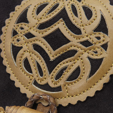 ロエベ LOEWE ベルトバッグ ブラック×ブラウン スウェード ウエストバッグ ゴールド金具 ボディバッグ ポーチ 黒