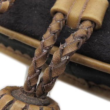 ロエベ LOEWE ベルトバッグ ブラック×ブラウン スウェード ウエストバッグ ゴールド金具 ボディバッグ ポーチ 黒