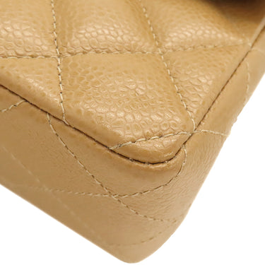 シャネル CHANEL ミニマトラッセ A01115 ベージュ キャビアスキン ショルダーバッグ ゴールド金具 チェーンショルダー ココマーク