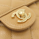 シャネル CHANEL ミニマトラッセ A01115 ベージュ キャビアスキン ショルダーバッグ ゴールド金具 チェーンショルダー ココマーク