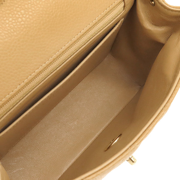 シャネル CHANEL ミニマトラッセ A01115 ベージュ キャビア