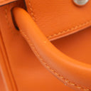 エルメス HERMES ケリードール オレンジ ヴォーガリバー ハンドバッグ シルバー金具 ミニバッグ