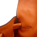 エルメス HERMES ケリードール オレンジ ヴォーガリバー ハンドバッグ シルバー金具 ミニバッグ