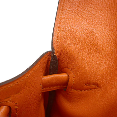 エルメス HERMES ケリードール オレンジ ヴォーガリバー ハンドバッグ シルバー金具 ミニバッグ