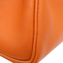 エルメス HERMES ケリードール オレンジ ヴォーガリバー ハンドバッグ シルバー金具 ミニバッグ