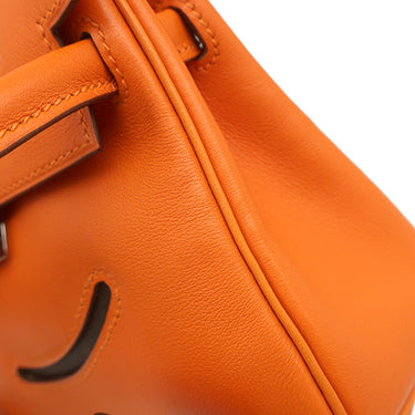 エルメス HERMES ケリードール オレンジ ヴォーガリバー ハンドバッグ シルバー金具 ミニバッグ