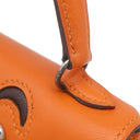 エルメス HERMES ケリードール オレンジ ヴォーガリバー ハンドバッグ シルバー金具 ミニバッグ