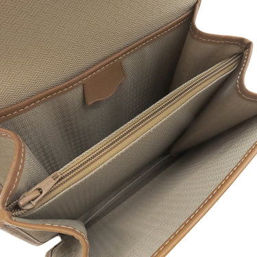 クリスチャン・ディオール Christian Dior トロッター 2way ハンドバッグ ベージュ キャンバス レザー 2WAYバッグ ゴールド金具 茶 ハンドバッグ ショルダー