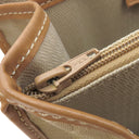 クリスチャン・ディオール Christian Dior トロッター 2way ハンドバッグ ベージュ キャンバス レザー 2WAYバッグ ゴールド金具 茶 ハンドバッグ ショルダー