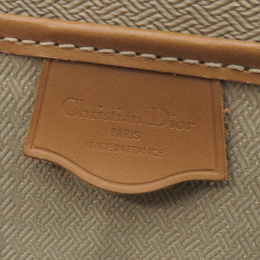 クリスチャン・ディオール Christian Dior トロッター 2way ハンドバッグ ベージュ キャンバス レザー 2WAYバッグ ゴールド金具 茶 ハンドバッグ ショルダー
