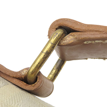 クリスチャン・ディオール Christian Dior トロッター 2way ハンドバッグ ベージュ キャンバス レザー 2WAYバッグ ゴールド金具 茶 ハンドバッグ ショルダー