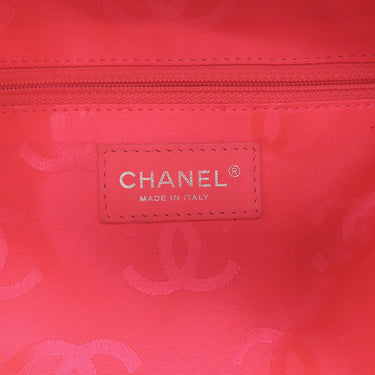 シャネル CHANEL カンボンライン A25169 ブラック レザー エナメル トートバッグ シルバー金具 黒 ピンク キルティング ココマーク