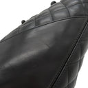 シャネル CHANEL カンボンライン A25169 ブラック レザー エナメル トートバッグ シルバー金具 黒 ピンク キルティング ココマーク
