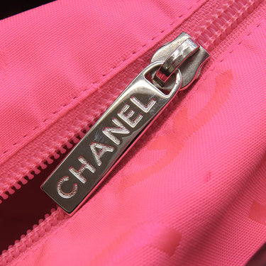 シャネル CHANEL カンボンライン ミディアム A25167 ブラック レザー エナメル トートバッグ シルバー金具 黒 ピンク キルティング ココマーク