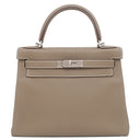エルメス HERMES ケリー28 内縫い エトゥープ トゴ 2WAYバッグ シルバー金具 グレージュ ハンドバッグ ショルダー