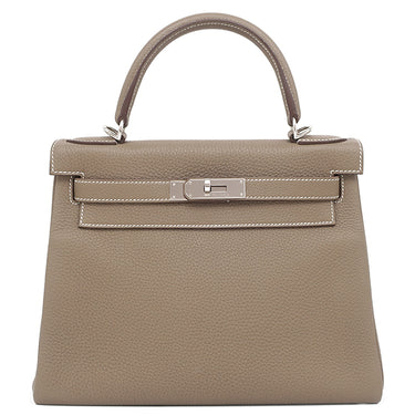 エルメス HERMES ケリー28 内縫い エトゥープ トゴ 2WAYバッグ シルバー金具 グレージュ ハンドバッグ ショルダー