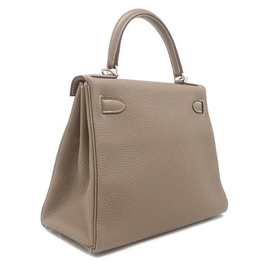 エルメス HERMES ケリー28 内縫い エトゥープ トゴ 2WAYバッグ シルバー金具 グレージュ ハンドバッグ ショルダー