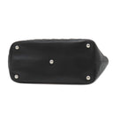 シャネル CHANEL カンボンライン A25169 ブラック レザー エナメル トートバッグ シルバー金具 黒 ピンク キルティング ココマーク