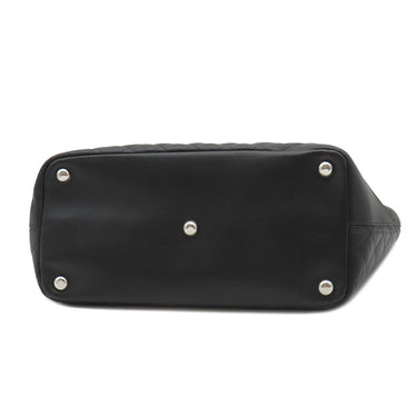 シャネル CHANEL カンボンライン A25169 ブラック レザー エナメル トートバッグ シルバー金具 黒 ピンク キルティング ココマーク