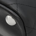 シャネル CHANEL カンボンライン A25169 ブラック レザー エナメル トートバッグ シルバー金具 黒 ピンク キルティング ココマーク