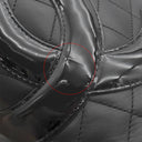 シャネル CHANEL カンボンライン A25169 ブラック レザー エナメル トートバッグ シルバー金具 黒 ピンク キルティング ココマーク