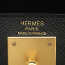 エルメス HERMES ケリー28 外縫い ブラック ヴォーエプソン 2WAYバッグ ゴールド金具 黒 ハンドバッグ ショルダー