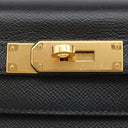 エルメス HERMES ケリー28 外縫い ブラック ヴォーエプソン 2WAYバッグ ゴールド金具 黒 ハンドバッグ ショルダー