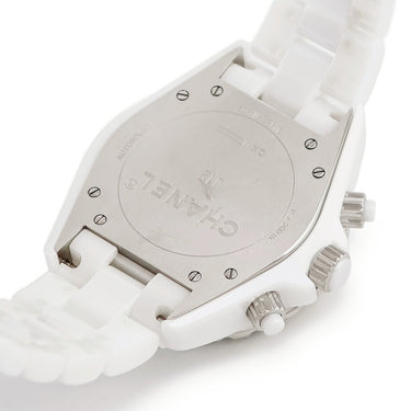 腕時計 シャネル CHANEL J12 クロノグラフ 41mm H2009 自動巻き メンズ ダイヤ ホワイト 白セラミック コンビ デイト 200m防水