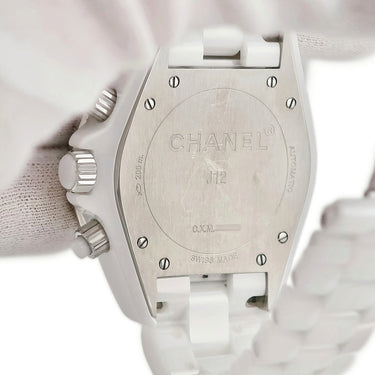腕時計 シャネル CHANEL J12 クロノグラフ 41mm H2009 自動巻き メンズ ダイヤ ホワイト 白セラミック コンビ デイト 200m防水