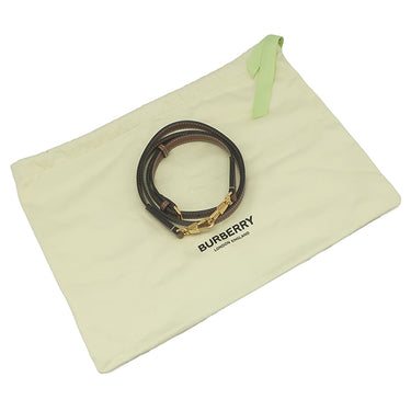 バーバリー BURBERRY ミニ ポケットバッグ 80317461 ナチュラル×モルトブラウン キャンバス レザー 2WAYバッグ ゴールド金具 茶 ハンドバッグ ショルダー