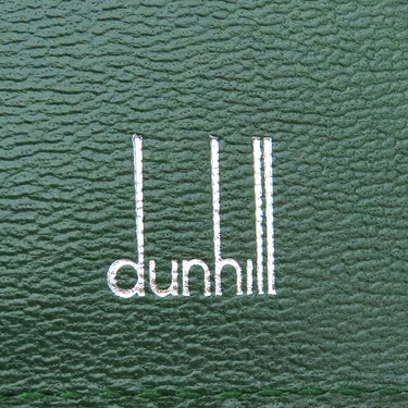 ダンヒル dunhill クラブライン FT3001B ブラウン×グリーン エナメル レザー 二つ折り財布 茶 緑 バイカラー カード入れ 札入れ