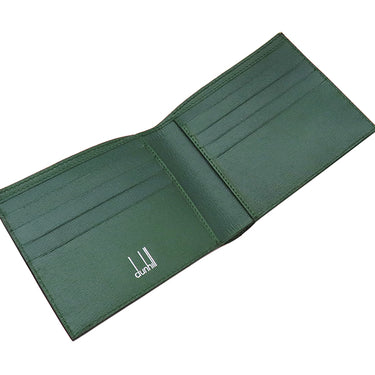 ダンヒル dunhill クラブライン FT3001B ブラウン×グリーン エナメル レザー 二つ折り財布 茶 緑 バイカラー カード入れ 札入れ