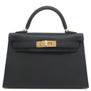エルメス HERMES ミニケリードゥ 外縫い ブラック ヴォーエプソン 2WAYバッグ ゴールド金具 新品 未使用 黒 ショルダー 2025年製