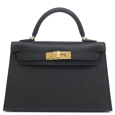 エルメス HERMES ミニケリードゥ 外縫い ブラック ヴォーエプソン 2WAYバッグ ゴールド金具 新品 未使用 黒 ショルダー 2025年製