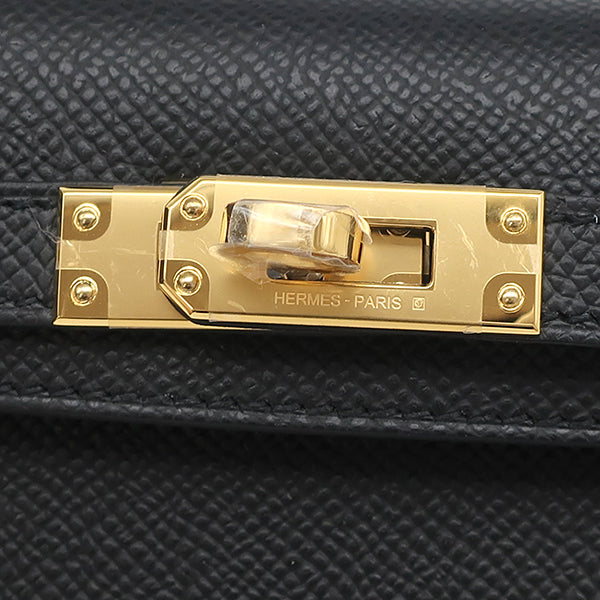 エルメス HERMES ミニケリードゥ 外縫い ブラック ヴォーエプソン 2WAY