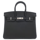 エルメス HERMES バーキン25 ブラック トゴ ハンドバッグ シルバー金具 新品 未使用 黒 2025年製