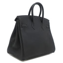 エルメス HERMES バーキン25 ブラック トゴ ハンドバッグ シルバー金具 新品 未使用 黒 2025年製
