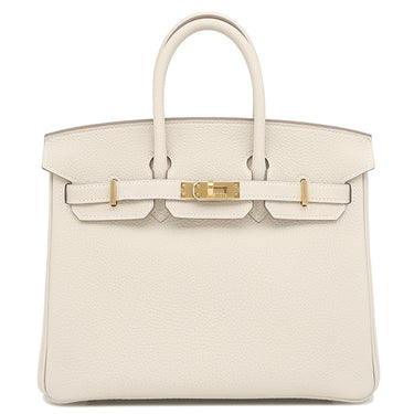 エルメス HERMES バーキン25 クレ トゴ ハンドバッグ ゴールド金具 オフホワイト 2025年製