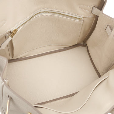 エルメス HERMES バーキン25 クレ トゴ ハンドバッグ ゴールド金具 オフホワイト 2025年製