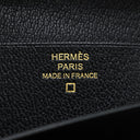 エルメス HERMES ベアンスフレ ブラック アリゲーター 長財布 ゴールド金具 クロコ 二つ折り シャイン
