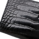 エルメス HERMES ベアンスフレ ブラック アリゲーター 長財布 ゴールド金具 クロコ 二つ折り シャイン
